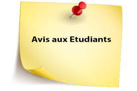 AVIS AUX ETUDIANTS
